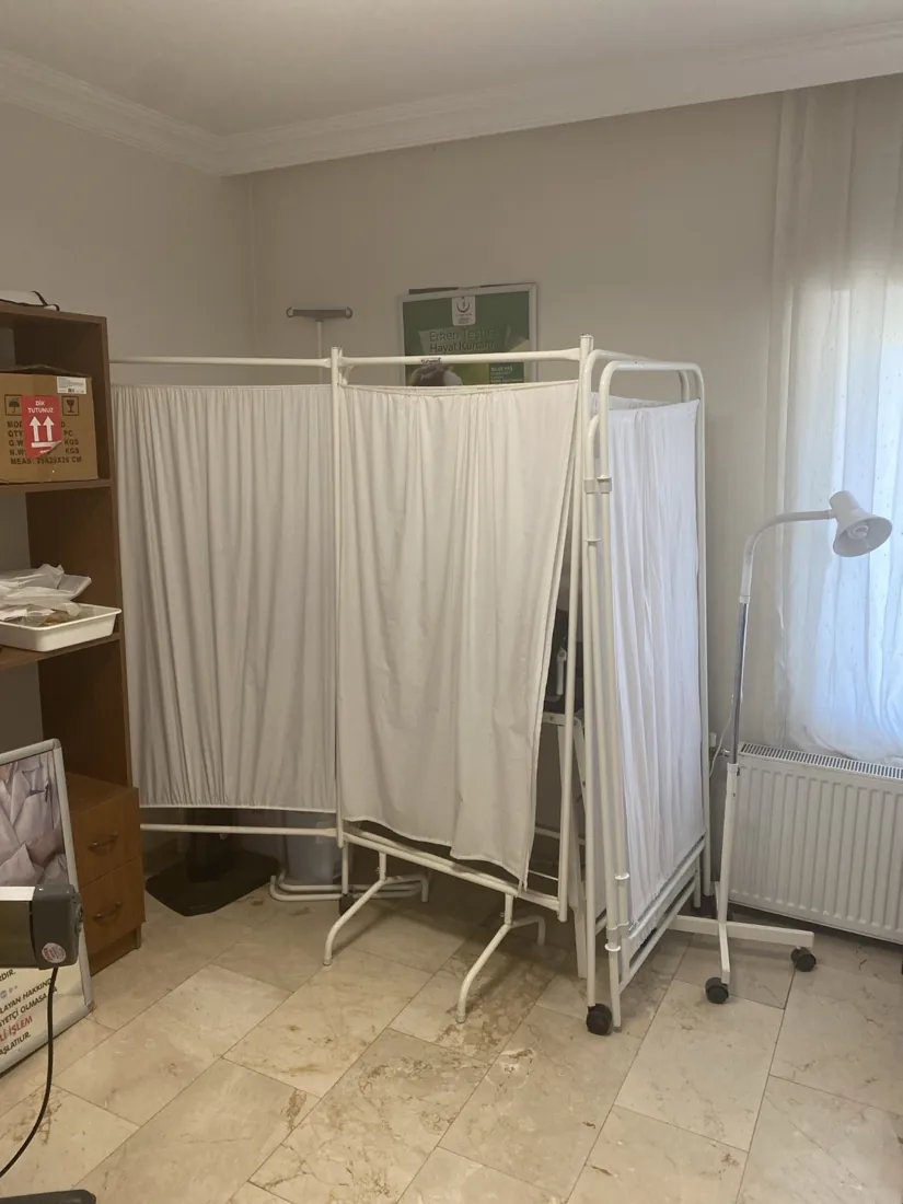 Perdeli işlem alanı